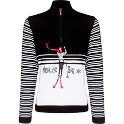 Sweter NEWLAND SIBILLA Print|Czarny. Czarne swetry damskie marki Newland, bez wzorów, prążkowane, vintage, bez rękawów, bez kaptura. W wyprzedaży za 480,00 zł.