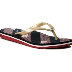 Japonki TOMMY HILFIGER - Stars And Stripes Beach Sandal FW0FW02384 Midnight 403. Brązowe klapki damskie TOMMY HILFIGER, bez wzorów, z tworzywa sztucznego, bez obcasa. W wyprzedaży za 109,00 zł.