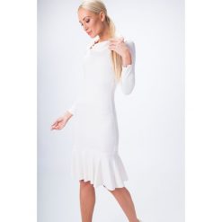 Sukienki: Sukienka w stylu syrena kremowa 6564