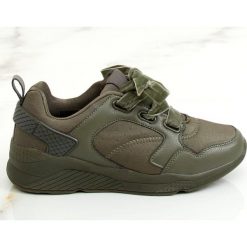 Buty sportowe zielone 520-7 Green. Zielone buty sportowe damskie ButyModne, bez wzorów, z tkaniny, sportowe. Za 67,96 zł.