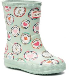 Kalosze HUNTER - Kids First Rock Print KFT5027RMA Aqua Foam. Zielone kalosze dziewczęce Hunter. Za 219,00 zł.