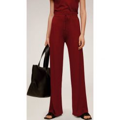 Mango - Spodnie Linen. Czerwone spodnie damskie Mango, s, ze lnu, z podwyższonym stanem. Za 139,90 zł.