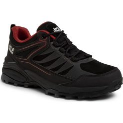 Trekkingi JACK WOLFSKIN - Cruiser Low M 4043271 Black/Red. Czarne trapery męskie Jack Wolfskin, z zamszu, bez zapięcia. Za 349,00 zł.