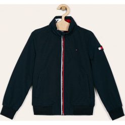 Tommy Hilfiger - Kurtka dziecięca 128-176 cm. Niebieskie kurtki chłopięce TOMMY HILFIGER, bez wzorów, z elastanu, krótkie, z kapturem. Za 449,90 zł.