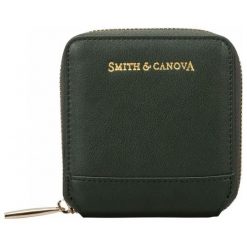 Smith & Canova Portfel Damski Ciemnozielony. Szare portfele damskie Smith & Canova, bez wzorów. Za 165,00 zł.
