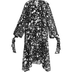 Topshop BOUTIQUE SPOT PRINT STANDOUT DRESS Długa sukienka black/white. Czarne sukienki damskie marki Topshop BOUTIQUE, bez wzorów, z jedwabiu, bez kołnierzyka, z długim rękawem, długie, maxi. W wyprzedaży za 655,20 zł.