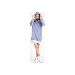 Bluza BIJU Model D06. Fioletowe bluzy damskie Biju, s, bez wzorów, z bawełny, z długim rękawem, długie, bez kaptura. Za 329,00 zł.