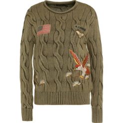 Polo Ralph Lauren Sweter olive. Zielone swetry klasyczne damskie marki Polo Ralph Lauren, m, z bawełny, polo. W wyprzedaży za 524,50 zł.