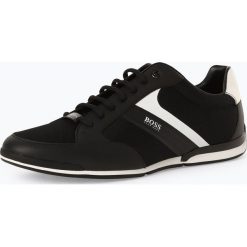 BOSS Athleisure - Tenisówki męskie – Saturn_Lowp_meth, czarny. Czarne trampki męskie BOSS Athleisure, bez wzorów, eleganckie, bez zapięcia. Za 649,95 zł.