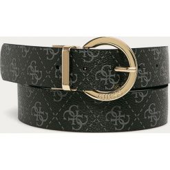 Guess Jeans - Pasek dwustronny. Czarne paski damskie Guess Jeans, w paski, z jeansu. Za 259,90 zł.