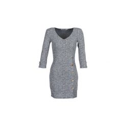 Sukienki krótkie Guess NATALIE. Niebieskie sukienki damskie Guess, l, bez wzorów, bez kołnierzyka, z krótkim rękawem, krótkie, mini. Za 423,20 zł.