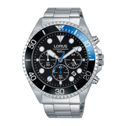 Zegarek "RT315GX9" w kolorze srebrnym. Szare, analogowe zegarki męskie marki Lorus, Pulsar, srebrne. W wyprzedaży za 249,95 zł.