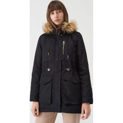 Długa parka z kapturem -. Parki damskie Sinsay, s, bez wzorów, długie, z kapturem. Za 159,99 zł.