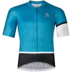 Odlo Koszulka męska Shirt s/l full zip KAMIKAZE AERO r. L niebieska (411152). Niebieskie koszulki sportowe męskie marki Odlo, l. Za 399,95 zł.