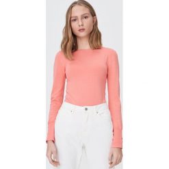 Lekki sweter o dopasowanym kroju - Pomarańczowy. Pomarańczowe swetry damskie Sinsay, s, bez wzorów, bez rękawów, bez kaptura. Za 39,99 zł.