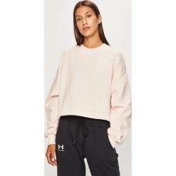 Under Armour - Bluza. Różowe bluzy damskie Under Armour, s, bez wzorów, z bawełny, bez rękawów, bez kaptura. W wyprzedaży za 129,90 zł.