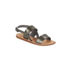 Sandały Timberland CAROLISTA SLINGBACK. Szare sandały damskie Timberland, bez wzorów, bez obcasa, bez zapięcia. W wyprzedaży za 303,20 zł.