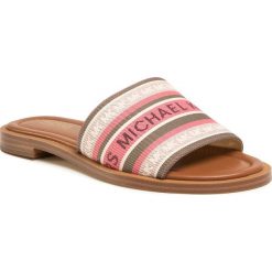 Klapki MICHAEL MICHAEL KORS - Valerie Slide 40S0VAFP1D Camila Rose. Różowe klapki damskie MICHAEL Michael Kors, bez wzorów, ze skóry, bez obcasa, na obcasie. Za 549,00 zł.