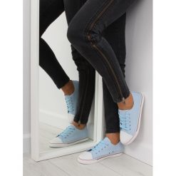 Trampki damskie licowe niebieskie XL01p BLUE. Niebieskie trampki i tenisówki damskie obuwie damskie, z tkaniny. Za 100,93 zł.