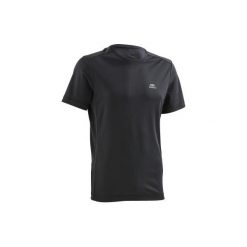 Koszulka do biegania krótki rękaw RUN DRY męska. Czarne koszulki sportowe męskie marki KALENJI, xl, z poliesteru, z krótkim rękawem, do biegania. Za 19,99 zł.