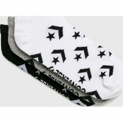 Converse - Skarpetki (3-pack). Szare skarpetki damskie Converse, z bawełny. W wyprzedaży za 34,90 zł.