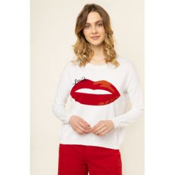 Sweter Liu Jo MA0081 MA55G. Białe swetry damskie Liu Jo, s, bez wzorów, z jedwabiu, klasyczne, bez rękawów, bez kaptura. W wyprzedaży za 419,00 zł.