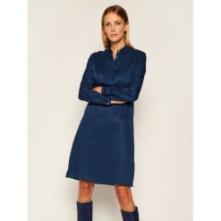 Sukienka koszulowa Calvin Klein Ls Tencel Placket K20K202072. Niebieskie sukienki damskie Calvin Klein, na co dzień, bez wzorów, z koszulowym kołnierzykiem, bez rękawów, proste. Za 599,00 zł.