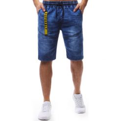 Spodenki i szorty męskie: Spodenki męskie denim look niebieskie (sx0600)