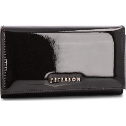 Duży Portfel Damski PETERSON - 466-14-01-07 Black. Czarne portfele damskie marki Peterson, ze skóry. W wyprzedaży za 129,00 zł.