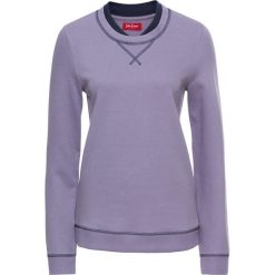 Bluzy damskie: Bluza z podwójnym kołnierzem, długi rękaw bonprix dymny fioletowy