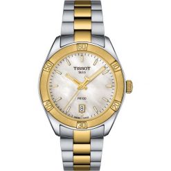 TISSOT ZEGAREK PR 100 SPORT CHIC T101.910.22.111.00. Szare, analogowe zegarki damskie TISSOT, złote. Za 1800,00 zł.