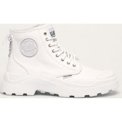 Palladium - Trampki. Białe trampki i tenisówki damskie Palladium, bez wzorów, z gumy, bez zapięcia. Za 429,90 zł.