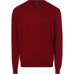 Andrew James - Sweter męski z dodatkiem kaszmiru, czerwony. Czerwone swetry klasyczne męskie marki Andrew James, m, z kaszmiru, klasyczne, z dekoltem w serek. Za 229,95 zł.