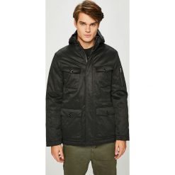 Tom Tailor Denim - Kurtka. Czarne płaszcze męskie TOM TAILOR DENIM, xl, bez wzorów, z bawełny, krótkie, z kapturem. W wyprzedaży za 269,90 zł.