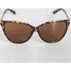 Okulary przeciwsłoneczne cat eye - Brązowy. Pomarańczowe okulary przeciwsłoneczne damskie marki Sinsay. Za 14,99 zł.