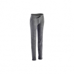 Spodnie dresowe Slim Gym & Pilates 500 damskie. Szare spodnie dresowe damskie marki DOMYOS, l, z elastanu. W wyprzedaży za 49,99 zł.