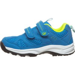 Sneakersy w kolorze niebiesko-limonkowym. Niebieskie trampki chłopięce lamino, bez wzorów, z gumy, bez zapięcia. W wyprzedaży za 69,95 zł.