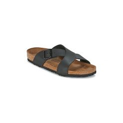 Klapki Birkenstock TUNIS. Czarne kapcie męskie Birkenstock, bez wzorów. Za 349,00 zł.
