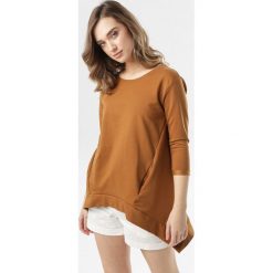 Camelowa Bluza Metiomeia. Szare bluzy damskie Born2be, s, bez wzorów, bez rękawów, bez kaptura. W wyprzedaży za 59,99 zł.