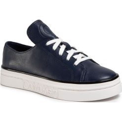 Sneakersy CALVIN KLEIN - E2200 Dark Navy. Niebieskie półbuty damskie Calvin Klein, ze skóry ekologicznej. W wyprzedaży za 499,00 zł.