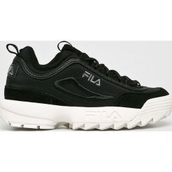 Fila - Buty Disruptor Satin Low Wmn. Czarne buty sportowe damskie marki Fila, z materiału. Za 499,90 zł.