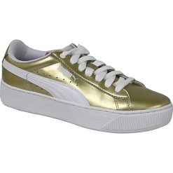 Puma Vikky Platform 363609-01 buty sportowe damskie złote 38,5. Żółte buty sportowe damskie Puma, bez wzorów, z gumy, sportowe, puma vikky. W wyprzedaży za 229,99 zł.