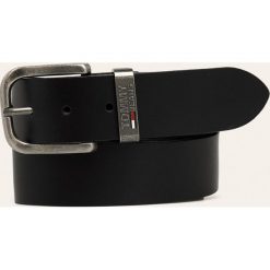 Tommy Jeans - Pasek skórzany. Czarne paski męskie Tommy Jeans, w paski, z jeansu. W wyprzedaży za 159,90 zł.
