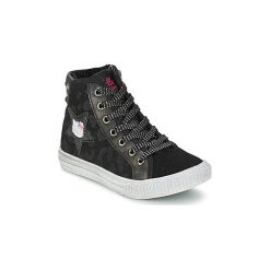 Buty Dziecko Hello Kitty VATETE LEO. Czarne trampki dziewczęce marki Hello Kitty, z motywem z bajki, bez zapięcia. Za 135,20 zł.
