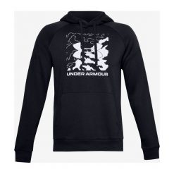 Under Armour Rival Fleece Box Logo Bluza Czarny. Czarne bluzy męskie Under Armour, m, z nadrukiem, z bawełny, bez kołnierzyka, bez rękawów, bez kaptura. Za 274,95 zł.
