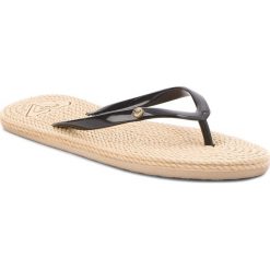Japonki ROXY - ARJL100685 Black. Czarne klapki damskie Roxy, bez wzorów, z tworzywa sztucznego, bez obcasa. W wyprzedaży za 79,00 zł.