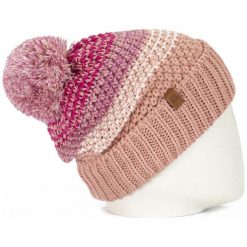 Nugget Czapka Damska Ofeila Beanie, Różowa. Różowe czapki damskie marki Nugget, w paski. Za 92,00 zł.