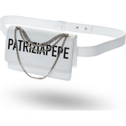 NERKA Patrizia Pepe. Szare nerki damskie Patrizia Pepe, w paski, ze skóry, z nadrukiem, bez dodatków. Za 989,00 zł.