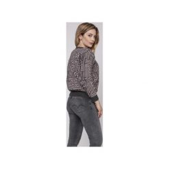 Rozpinany sweter, SWE151 grafit/róż MKM. Czerwone kardigany damskie Mkm swetry, l, z dzianiny. Za 148,00 zł.
