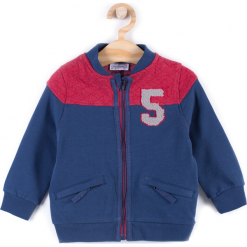 Bluza. Niebieskie bluzy chłopięce rozpinane REBELS, z aplikacjami, z bawełny, z długim rękawem, długie. Za 29,90 zł.
